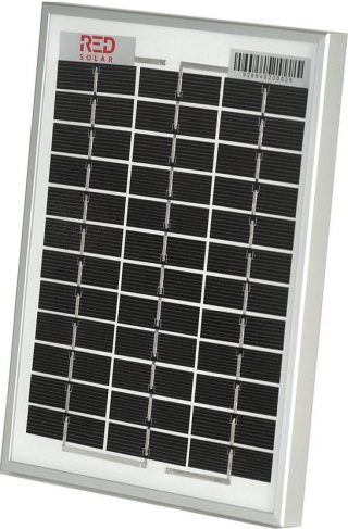 Panel Solar REDSOLAR 5W 12V Monocristalino