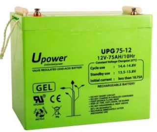 Batería GEL 12V 75Ah U-Power-UPG