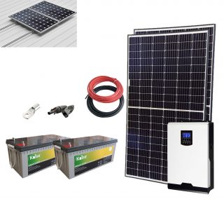 Kit Solar Aislada 3000W 24V 4050Whdia (Voltronic-AGM)