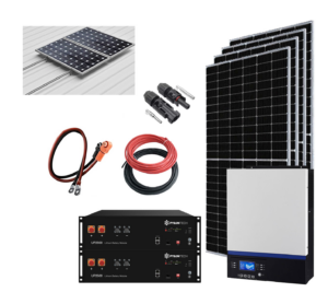 Kit Solar Aislada 3000W 24V 11000Whdia (Voltronic-Litio)