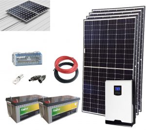 Kit Solar Aislada 3000W 24V 7500Whdia (Voltronic-AGM)