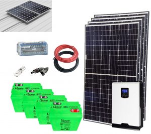 Kit Solar Aislada 3000W 24V 7500Whdia (Voltronic-OPzV)