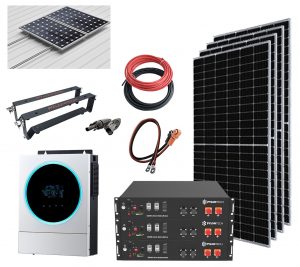 Kit Solar Aislada 5600W 48V 9100Whdia (Voltronic-Litio)