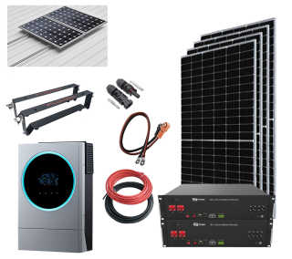 Kit Solar Aislada 3600W 48V 11000Whdia (Voltronic-Litio)