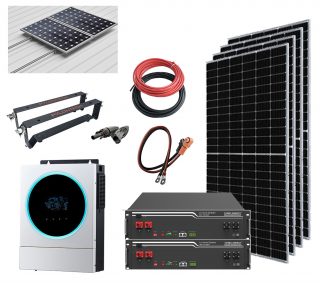 Kit Solar Aislada 5600W 48V 11000Whdia (Voltronic-Litio)
